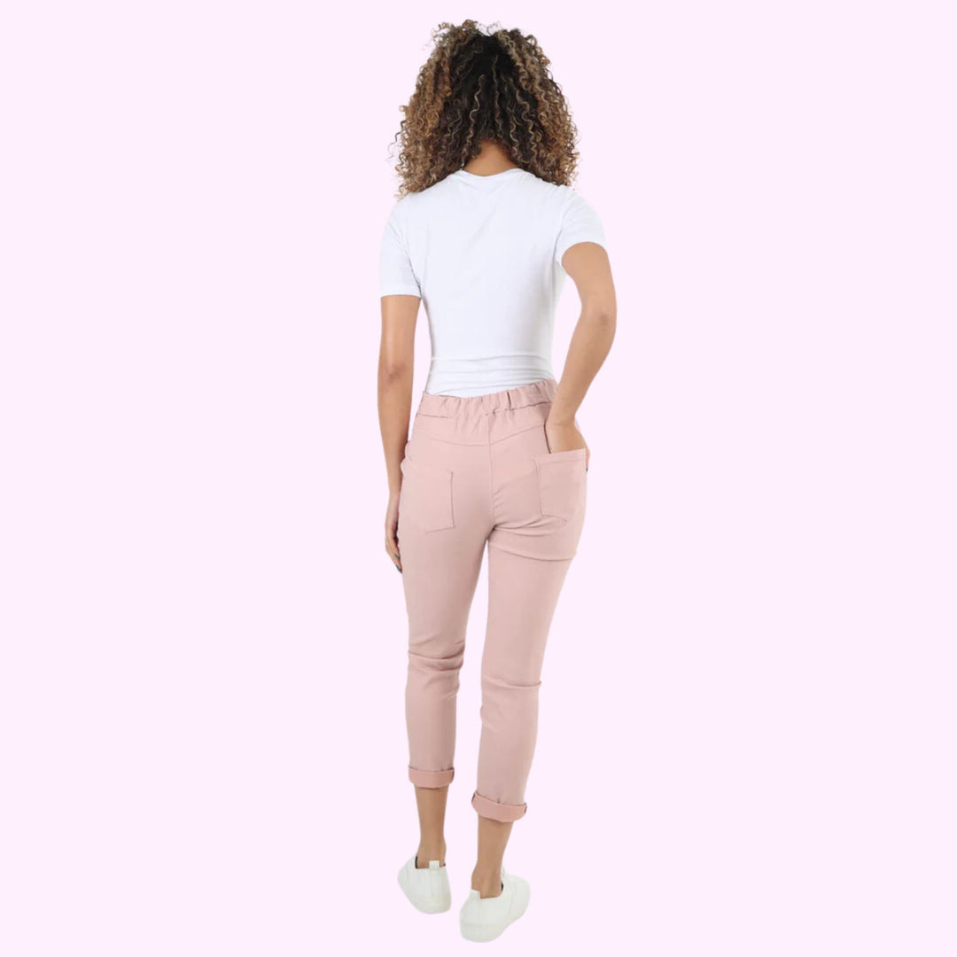 Plain Back Pockets Magic Pants