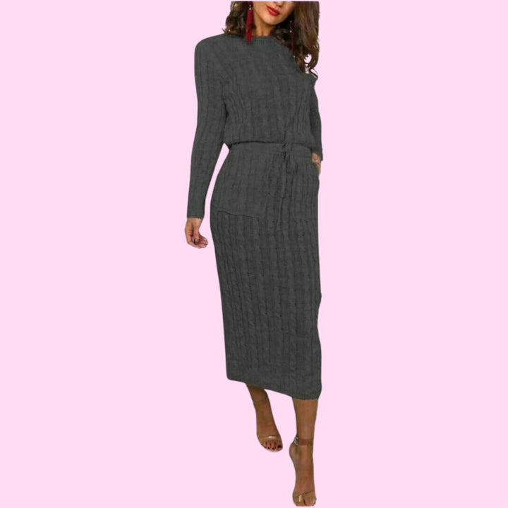 Knitted Tie Pope MIDI Dress