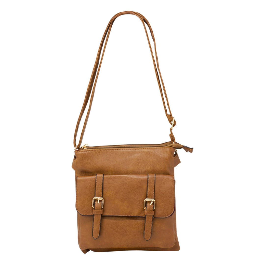 Double Buckle Front Flap Crossbody