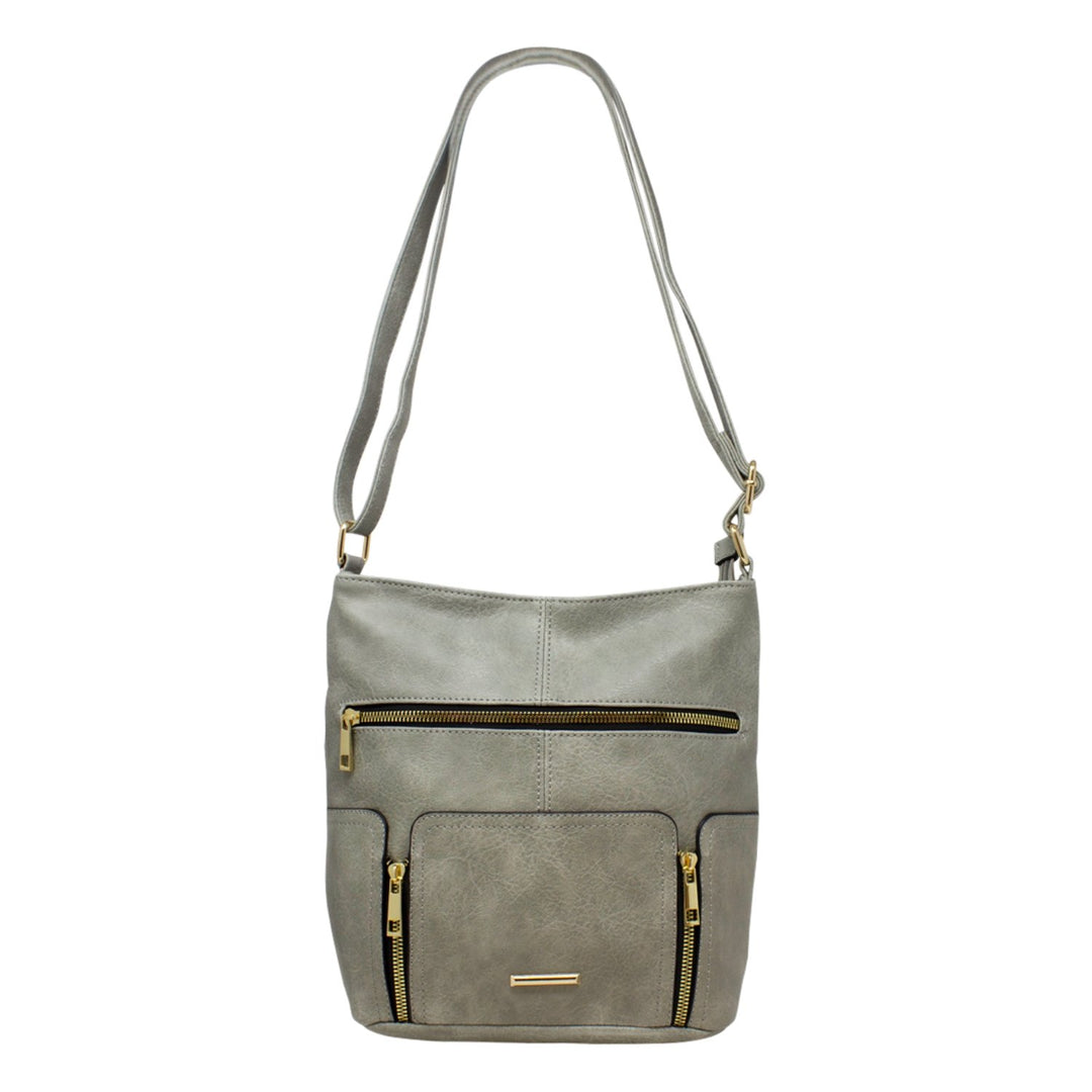 Alpini Triple Zip Crossbody with Tassels