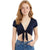 Women’s Tie Up Crop Bolero Shrug Cap Sleeve