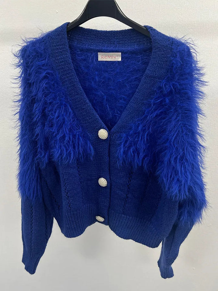 Faux Fur Cardigan