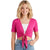 Women’s Tie Up Crop Bolero Shrug Cap Sleeve