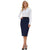 Knee Length Midi Pencil Skirt Plain Colors