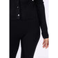Ribbed knit set top button closure leggings
