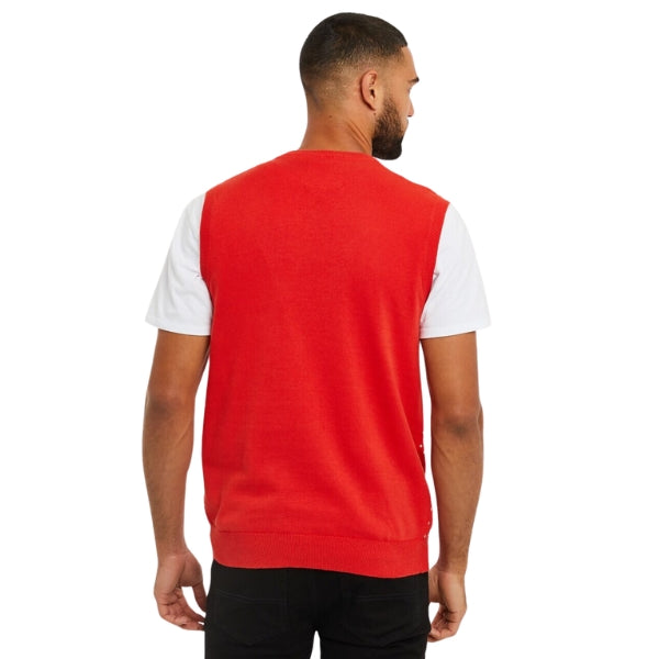 Red Montana Knitted Vest Christmas Jumper