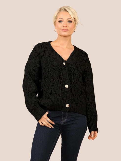 Chunky Wool Knit Oversized Cardigan