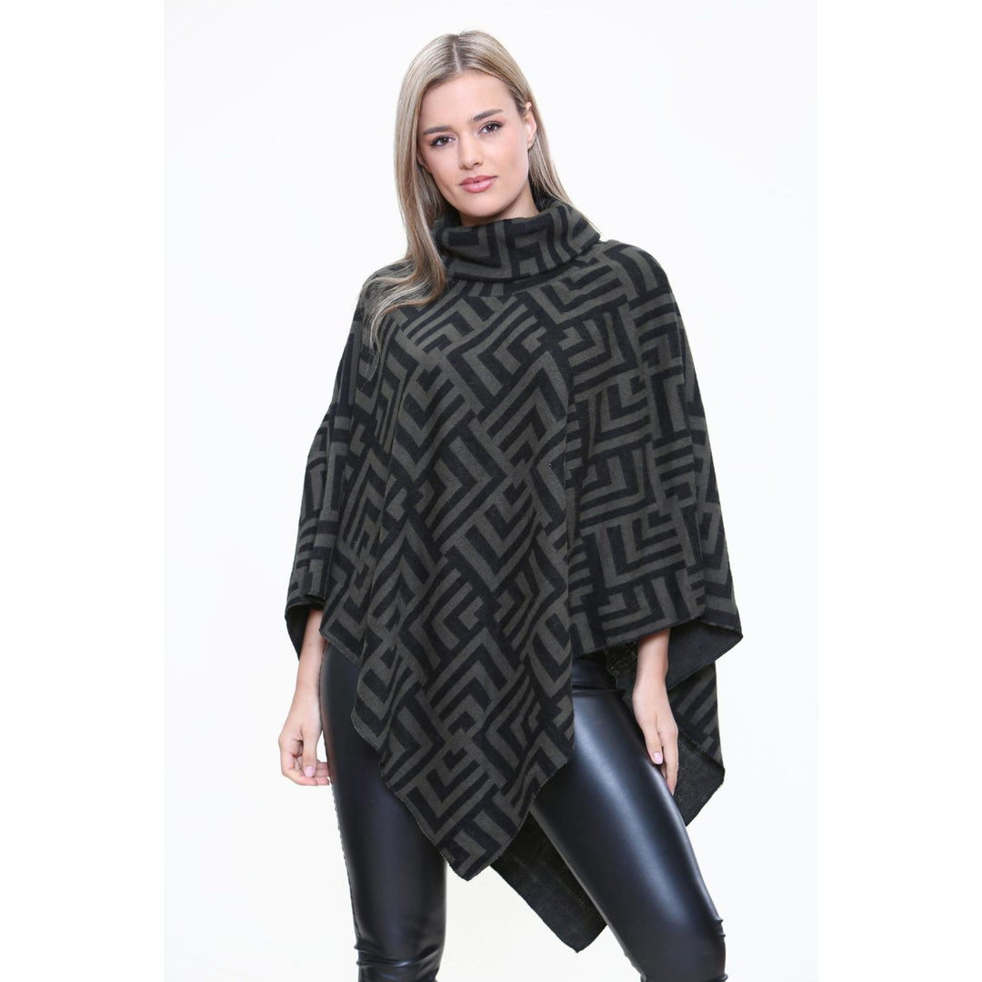 Italian High Neck Poncho