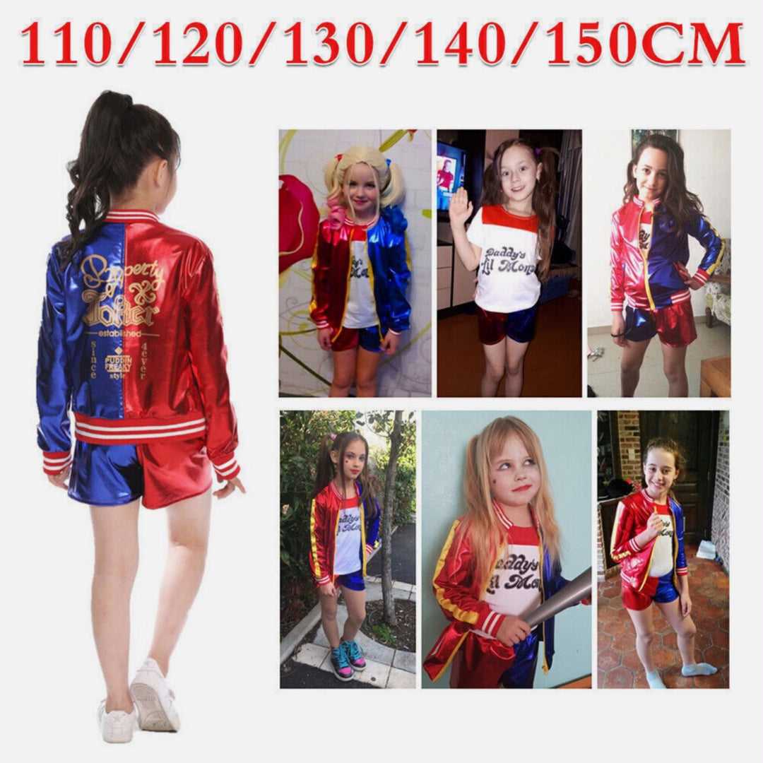 Halloween Kids Red Blue Jocker Bomber jacket