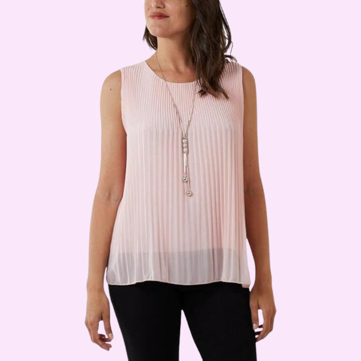 Pleated Necklace Top