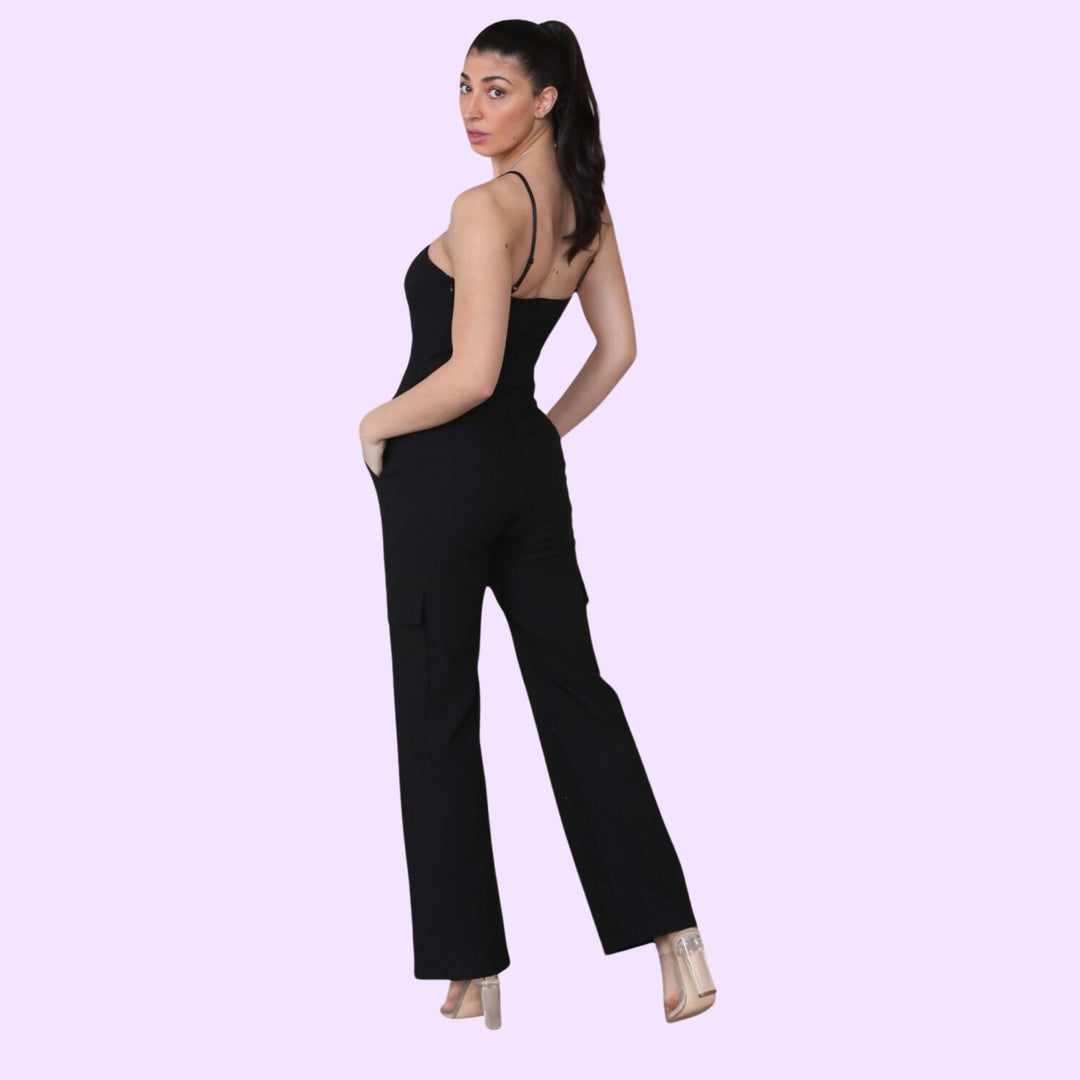 CARGO JUMPSUIT WITH POCKET DETAIL