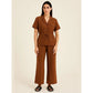 Italian Ladies Short Sleeve Tie Waisted Co-ord Set