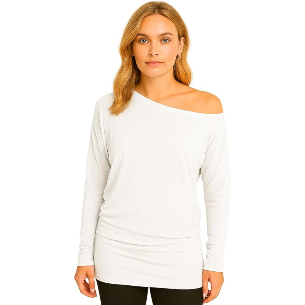 Off Shoulder Batwing Top Long Sleeve