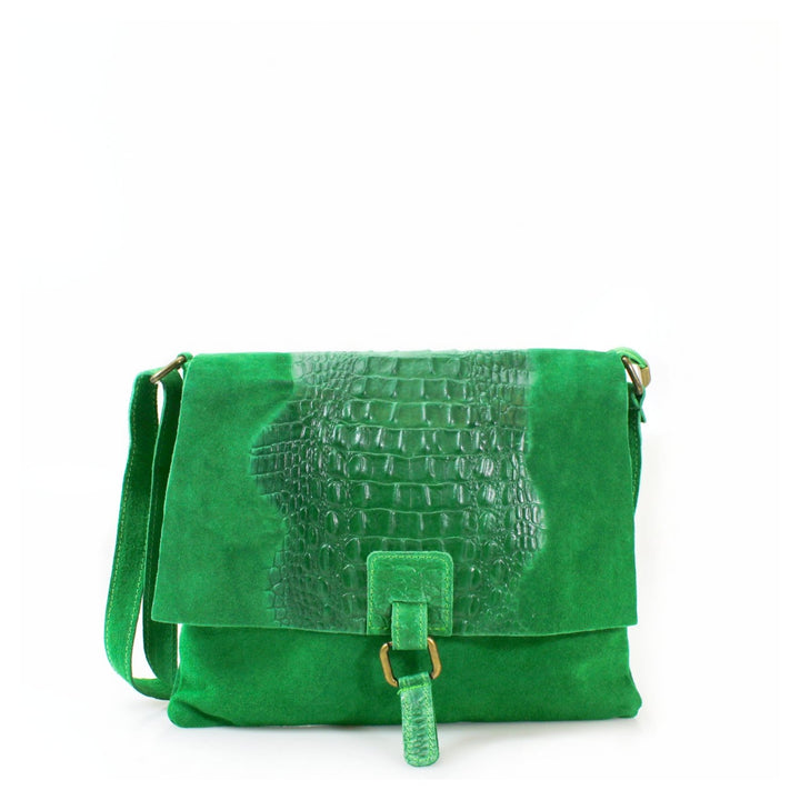 VPSN12 Leather Snakeskin Crossbody Bag