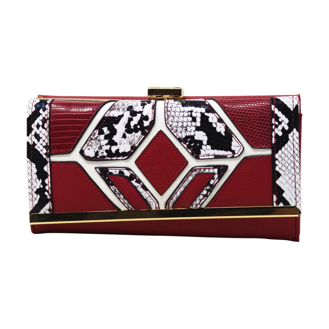 Snake Skin Print Long Purse