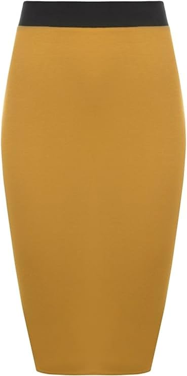 Bodycon Plain Midi Skirt