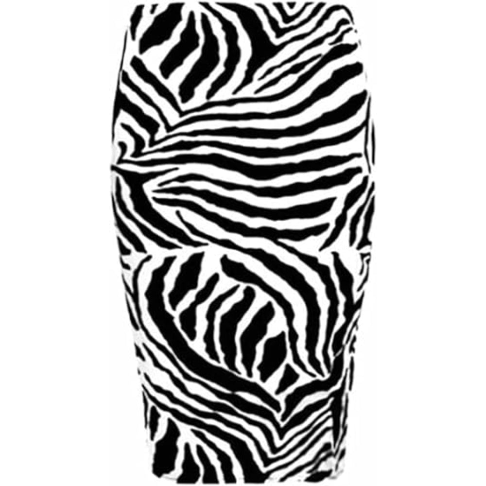Knee Length Midi Pencil Skirt Printed