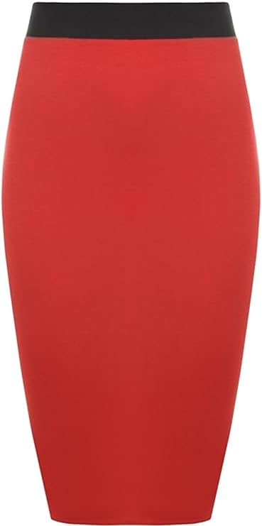 Bodycon Plain Midi Skirt