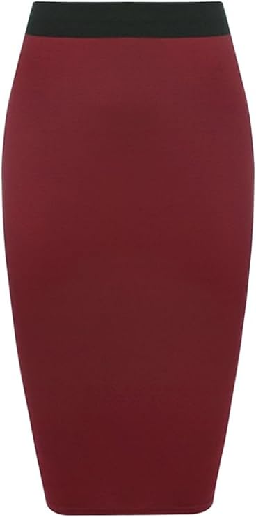 Bodycon Plain Midi Skirt