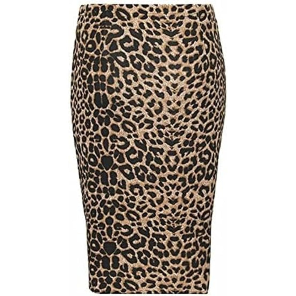 Knee Length Midi Pencil Skirt Printed