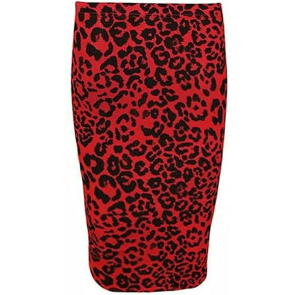 Knee Length Midi Pencil Skirt Printed