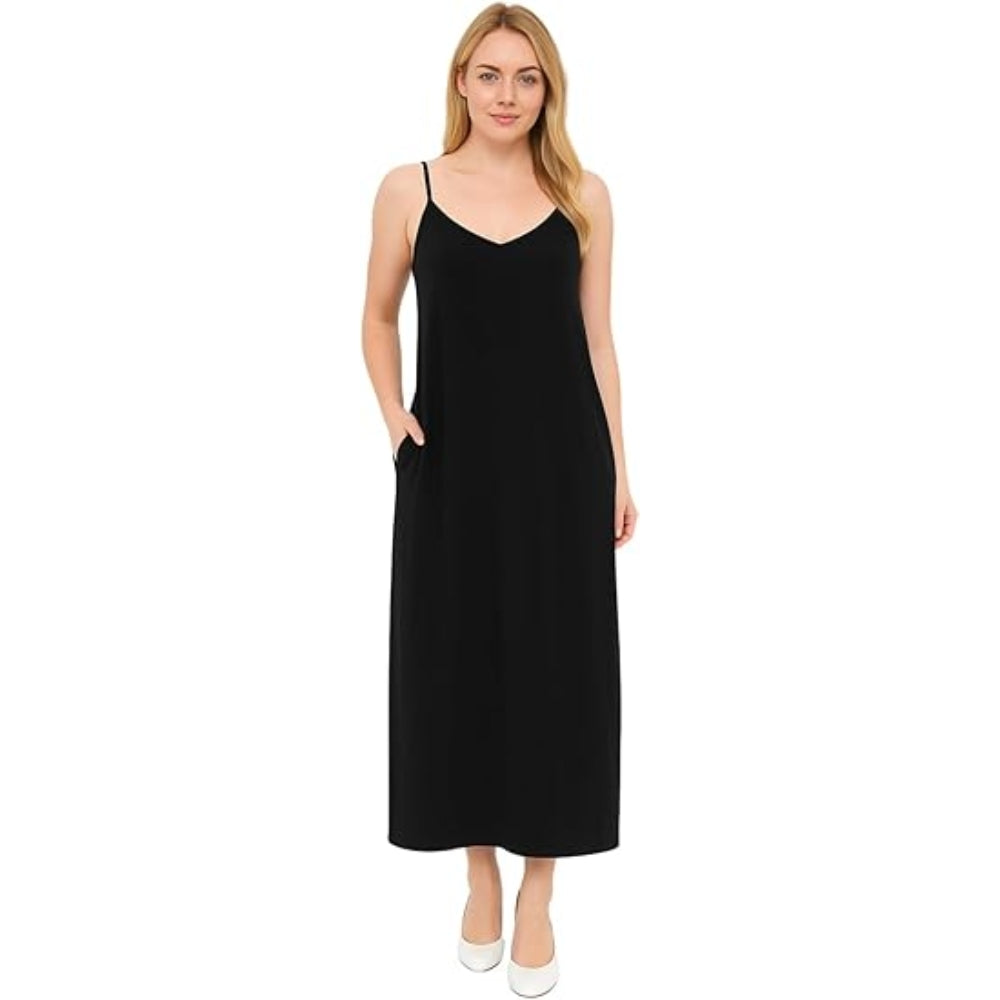 Sleeveless Pocket Cami Maxi Dress