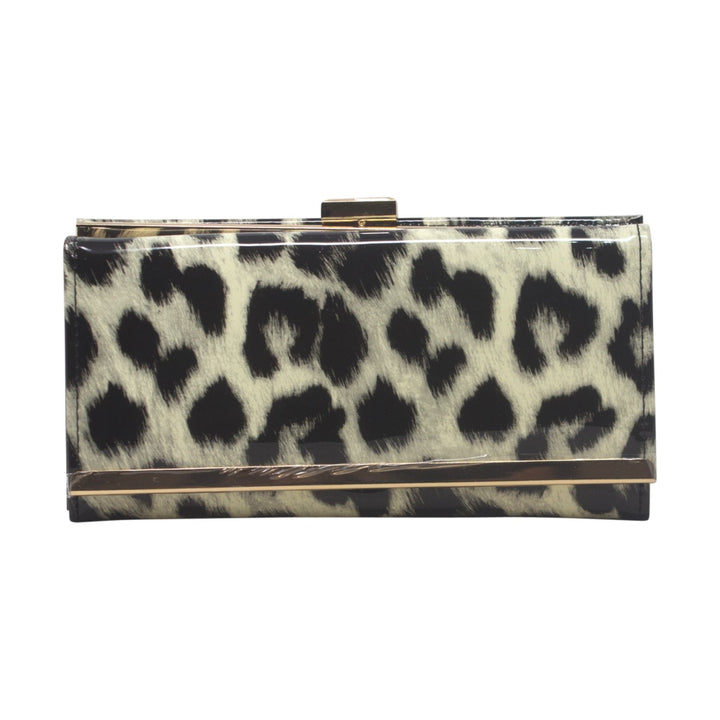 Shine Clutch Purse with Leopard Prints