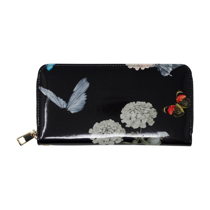 Glossy Floral Butterfly Purse