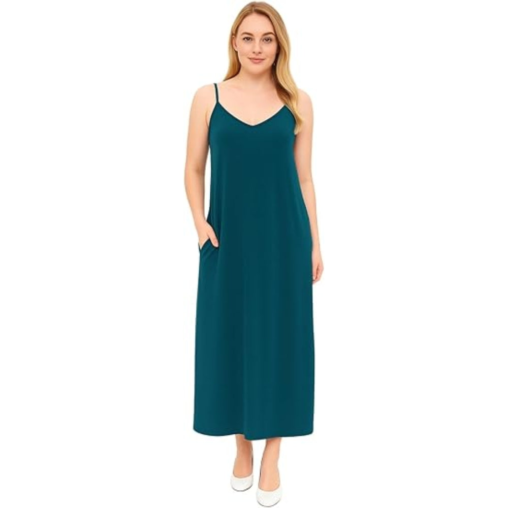 Sleeveless Pocket Cami Maxi Dress
