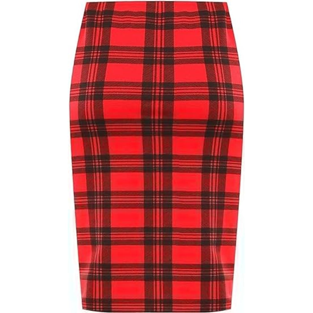 Knee Length Midi Pencil Skirt Printed