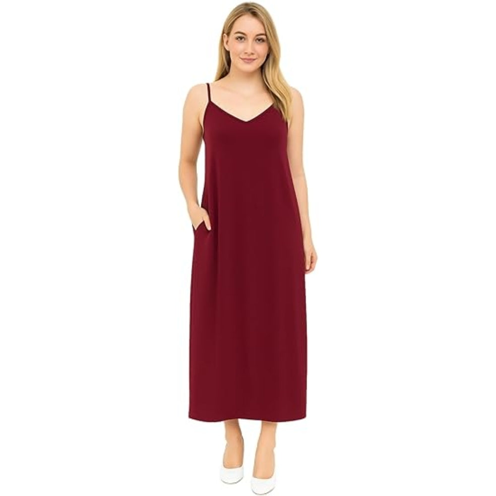 Sleeveless Pocket Cami Maxi Dress