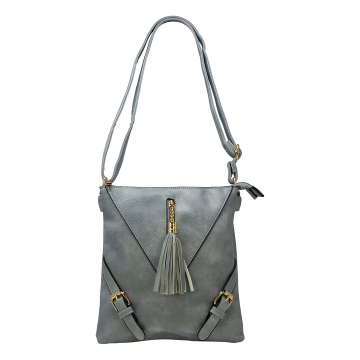 V-Shaped Front Tassel Crossbody