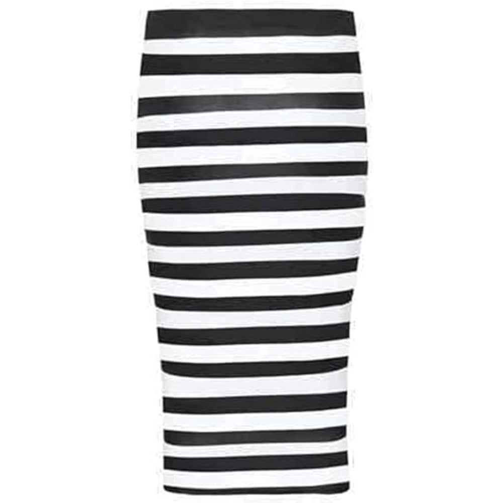 Knee Length Midi Pencil Skirt Printed