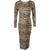 Printed Bodycon Midi Long Sleeve