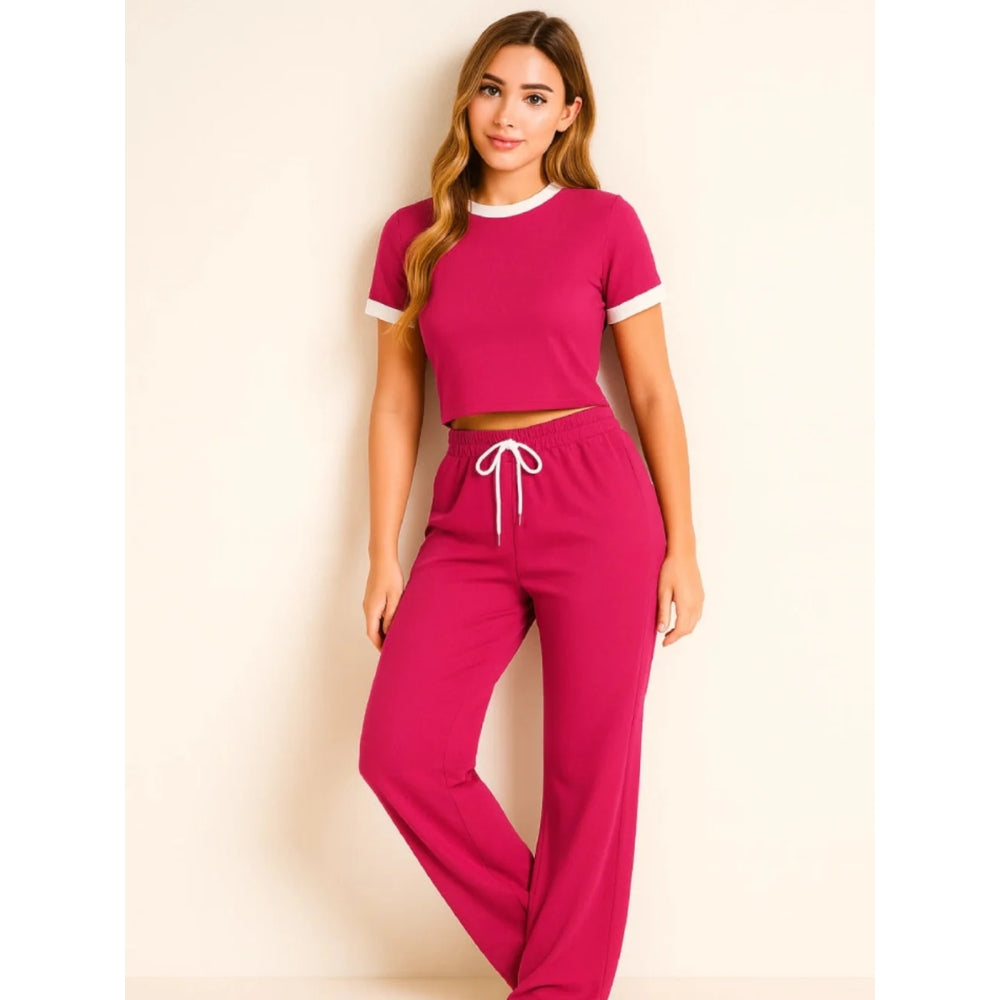 Contrast Trouser Set