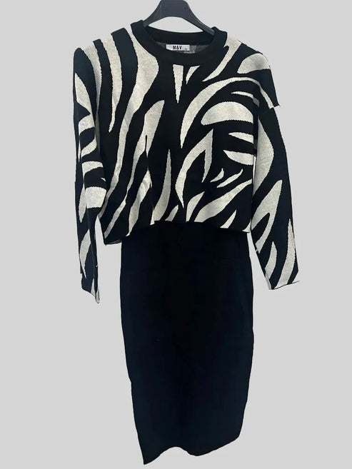 Zebra Knit Luxe Coord