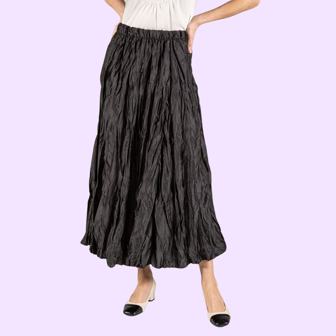 CRINKLE MAXI SKIRT