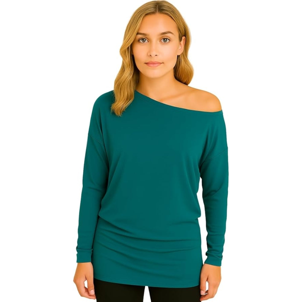Off Shoulder Batwing Top Long Sleeve