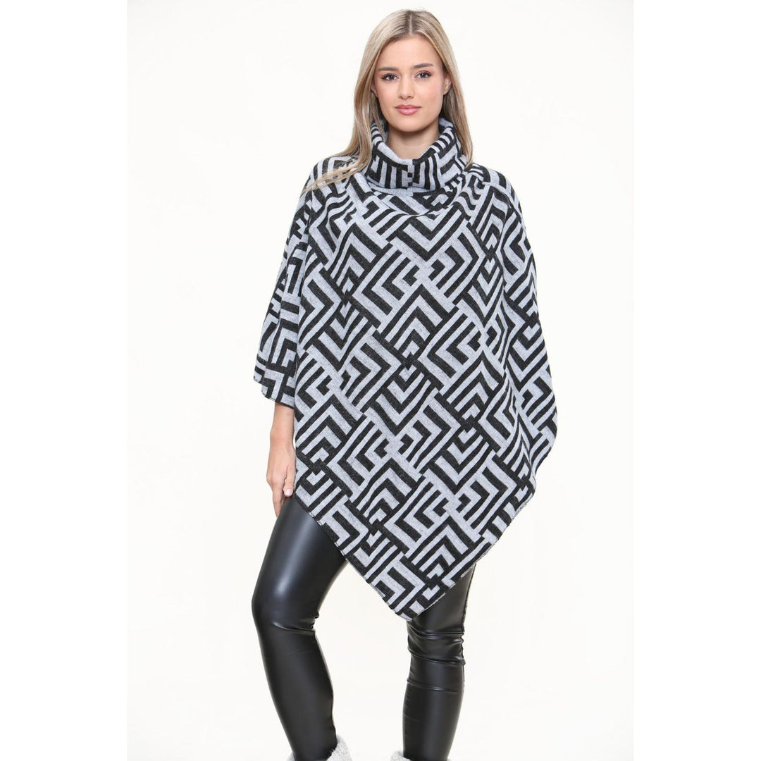 Italian High Neck Poncho