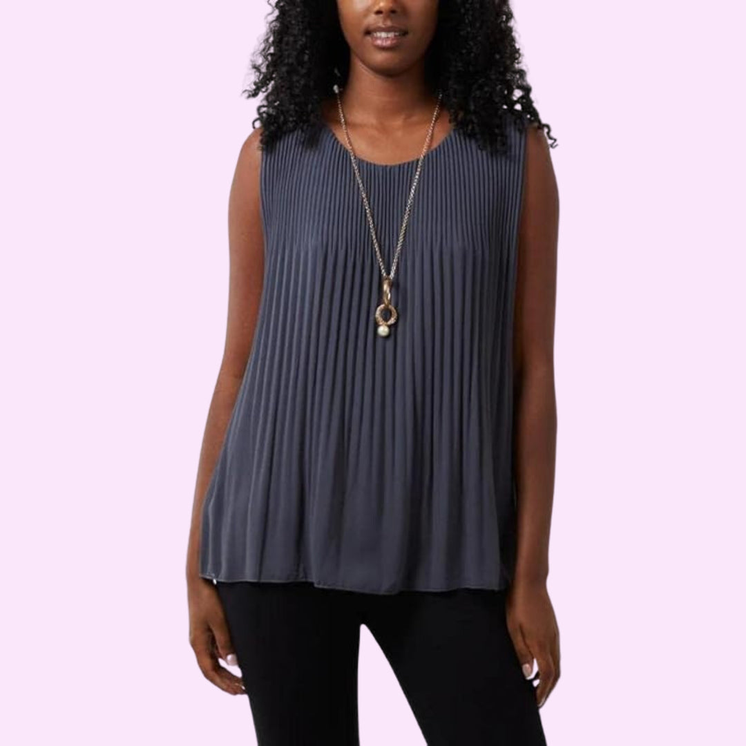 Pleated Necklace Top