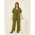 Italian Ladies Short Sleeve Tie Waisted Co-ord Set