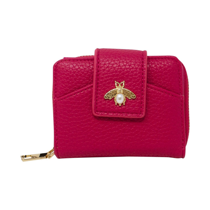 Small Folded Bee Buck Purse with Zipped Pockets