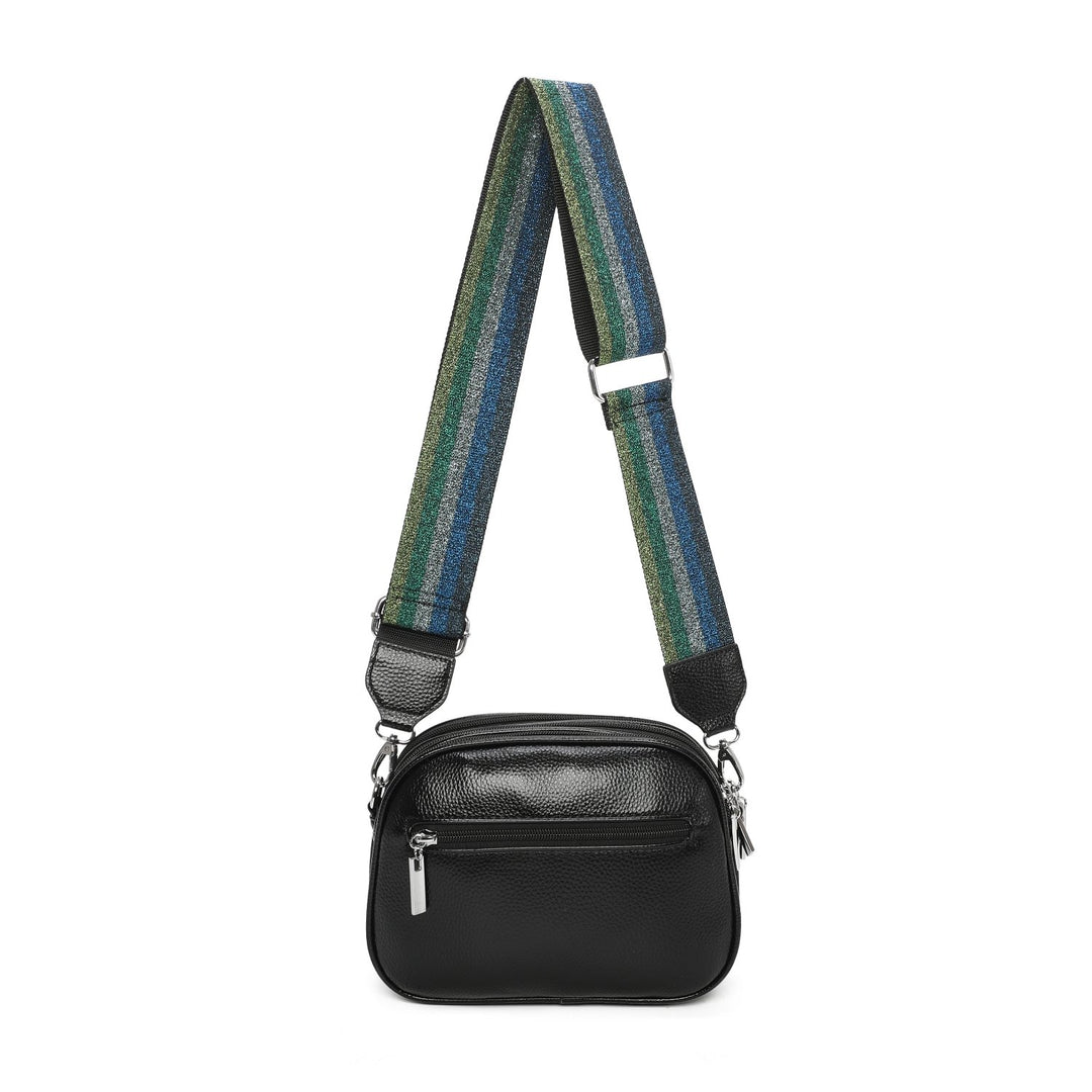 JM1390 Metallic Stripes Crossbody Bag