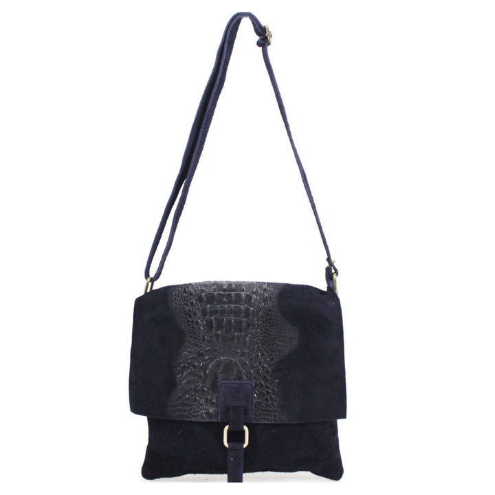 VPSN12 Leather Snakeskin Crossbody Bag