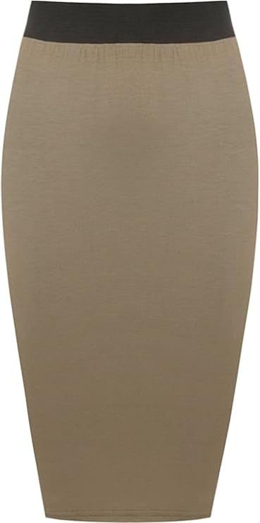 Bodycon Plain Midi Skirt