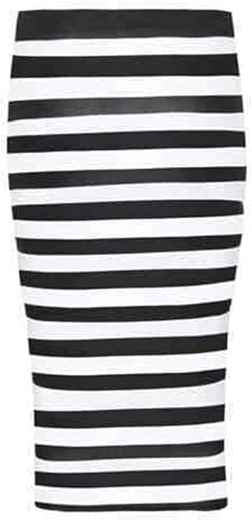 Bodycon Stripe Print Midi Skirt