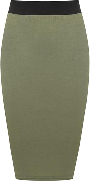 Bodycon Plain Midi Skirt