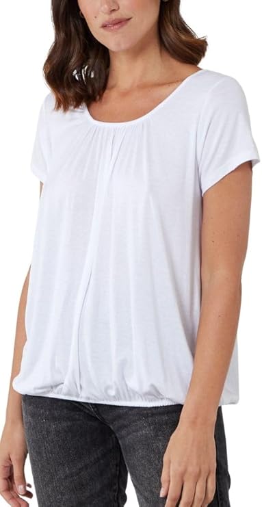 Elastic Waist Cap Sleeve Vest Top