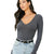 Women’s Long Sleeve V Neck Slim Fit Top