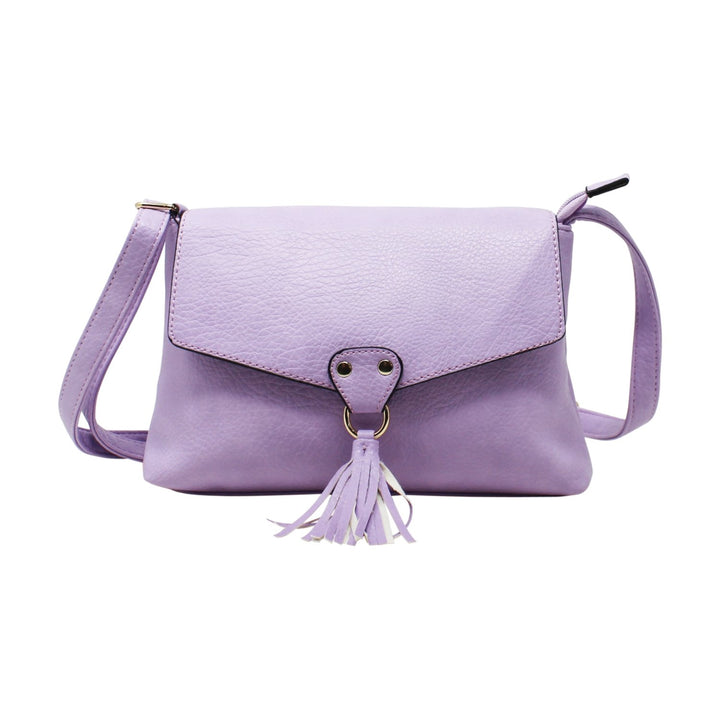 Small Pure Colour Crossbody with Front Tassel